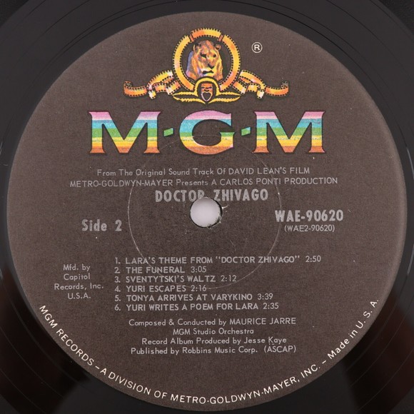 Dr Zhivago The Original Soundtrack Album MGM Vinyl LP 12" Vinyl LP WAE-90620 - Picture 10 of 12